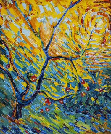 Original Abstract Expressionism Tree Paintings by Maryna Novohorodska