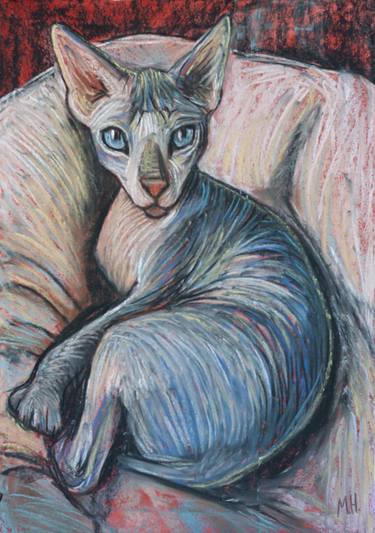 Print of Expressionism Cats Drawings by Maryna Novohorodska