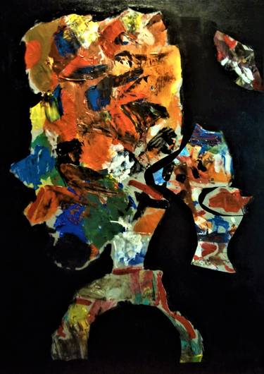 Original Abstract Expressionism Abstract Collage by Eric Wagoner