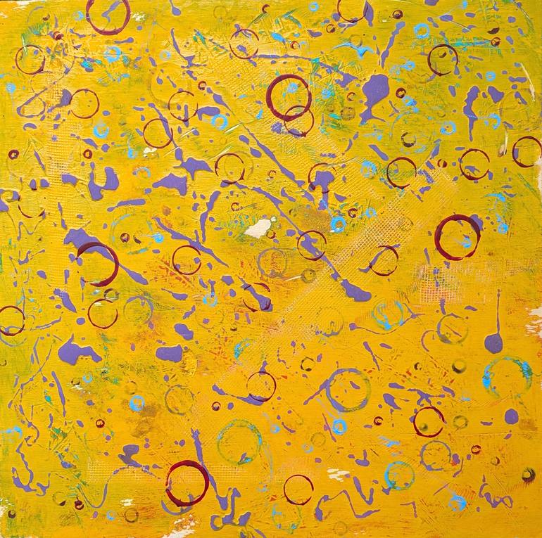 Original Abstract Painting by Bart Dluhy  Abstract Art on Wood  On Time