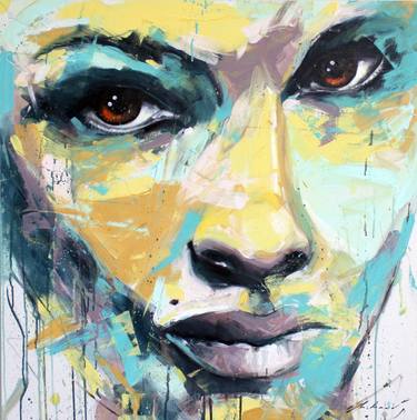 Original Expressionism Portrait Paintings by Milenna Saraiva