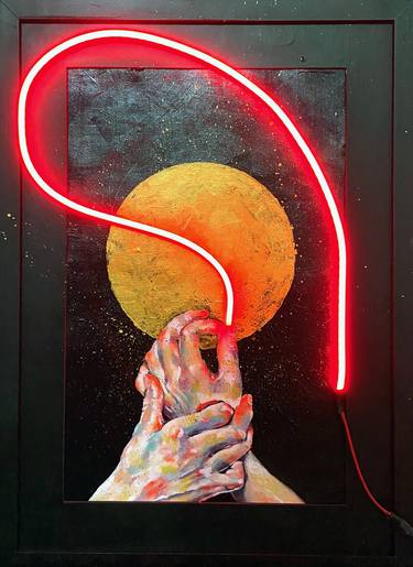 Original Figurative Light Paintings by Milenna Saraiva