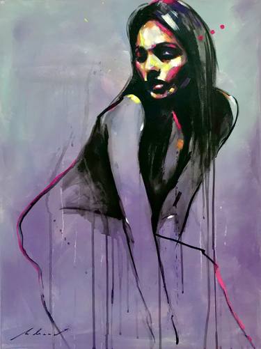 Original Figurative Women Paintings by Milenna Saraiva