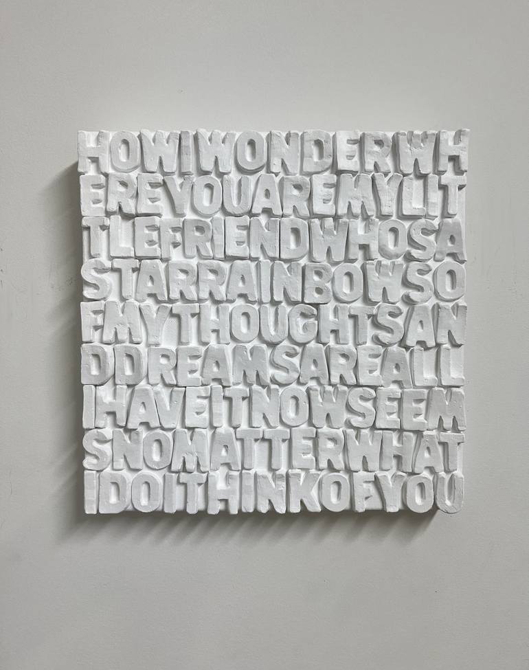 Original 3d Sculpture Typography Mixed Media by Emeline Tate