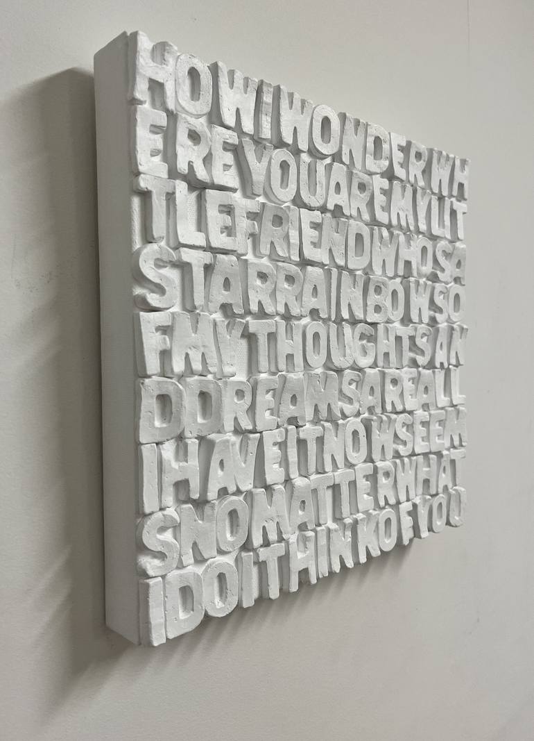 Original 3d Sculpture Typography Mixed Media by Emeline Tate