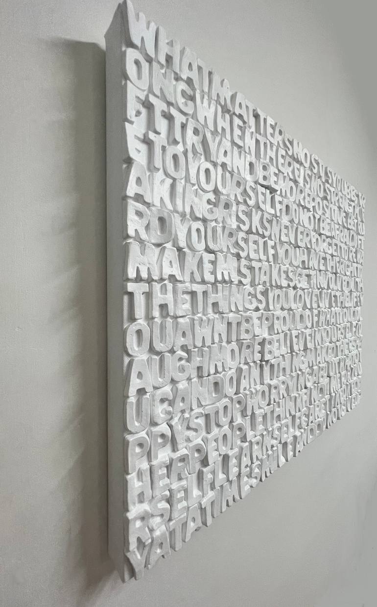 Original Contemporary Typography Painting by Emeline Tate