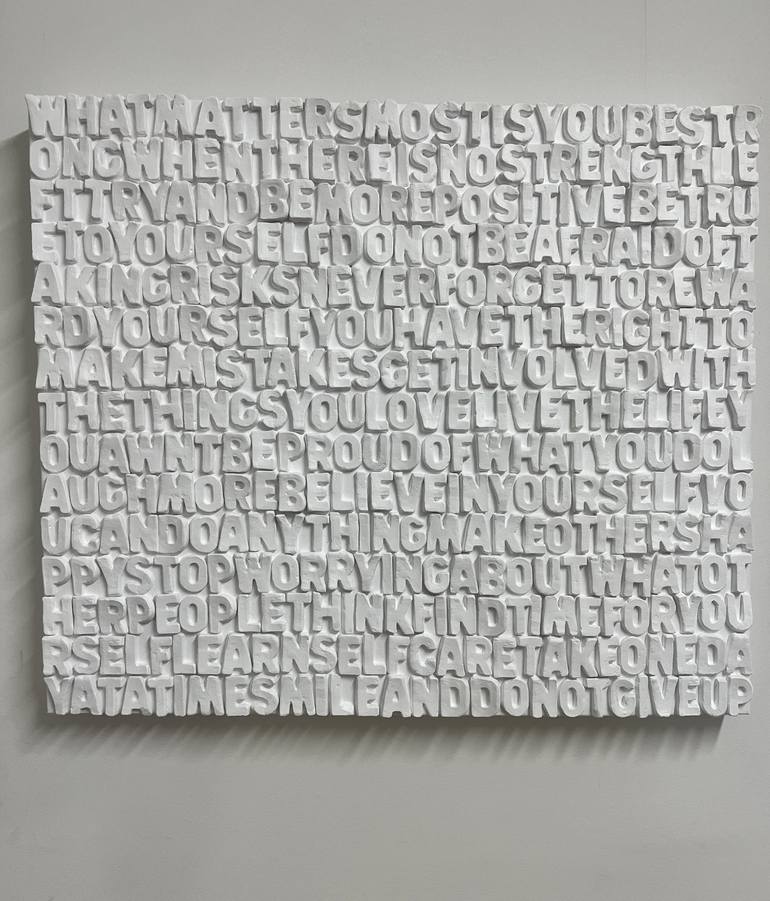 Original Contemporary Typography Painting by Emeline Tate