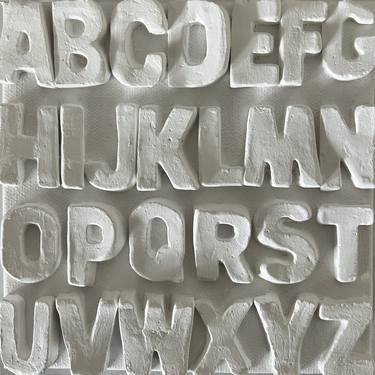 Original 3d Sculpture Typography Painting by Emeline Tate