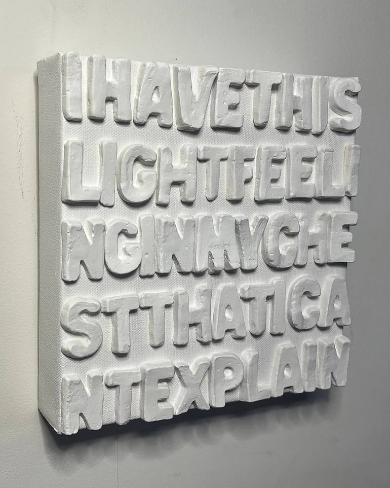 Original Black & White Typography Mixed Media by Emeline Tate