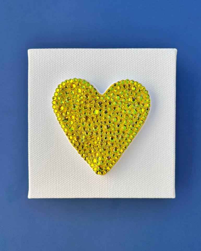 Original Abstract Love Mixed Media by Emeline Tate