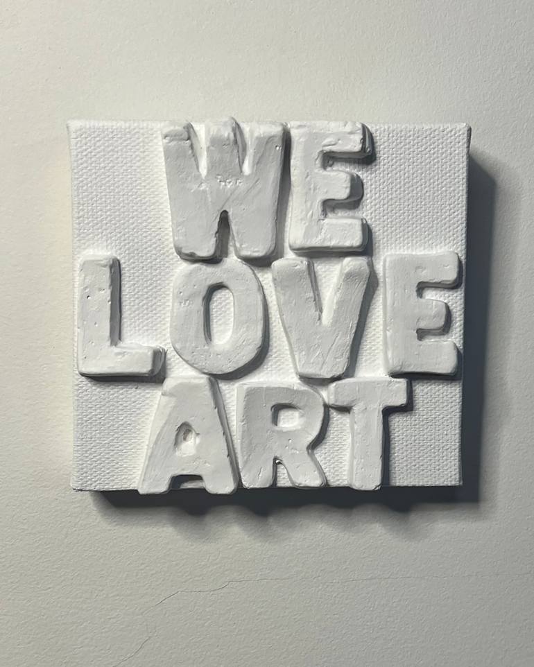 Original Black & White Typography Mixed Media by Emeline Tate