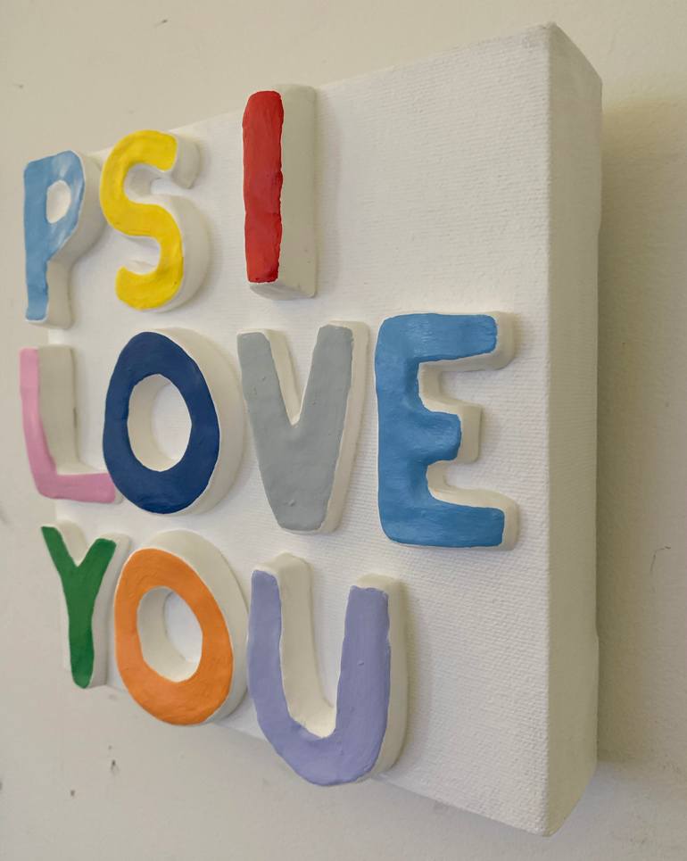 Original Minimalism Love Painting by Emeline Tate