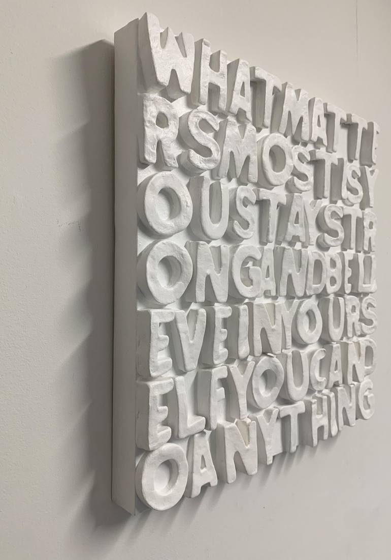 Original Modern Typography Painting by Emeline Tate