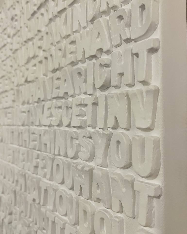 Original Typography Sculpture by Emeline Tate