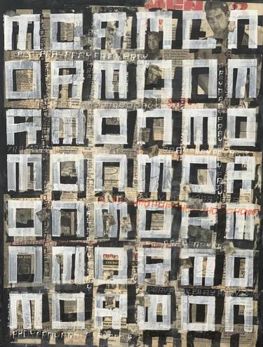 Print of Abstract Typography Collage by Andrew Rollins