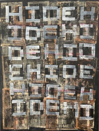 Print of Abstract Calligraphy Collage by Andrew Rollins