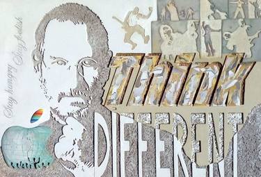 THINK DIFFERENT STEVE JOBS 3/9 2012 bas-relief thumb