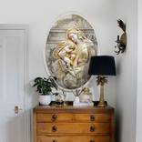 Sculpture bas-relief MADONNA WITH CHILD oval 3/9 by Elena Karamushka