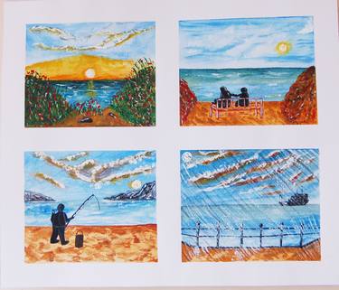Original Beach Paintings by kenneth Marsden