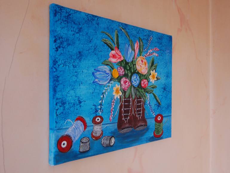 Original Surrealism Floral Painting by Kenneth Marsden