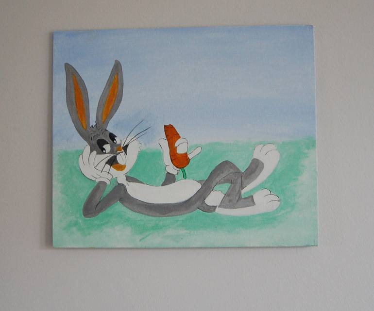 Original Pop Art Cartoon Painting by kenneth Marsden