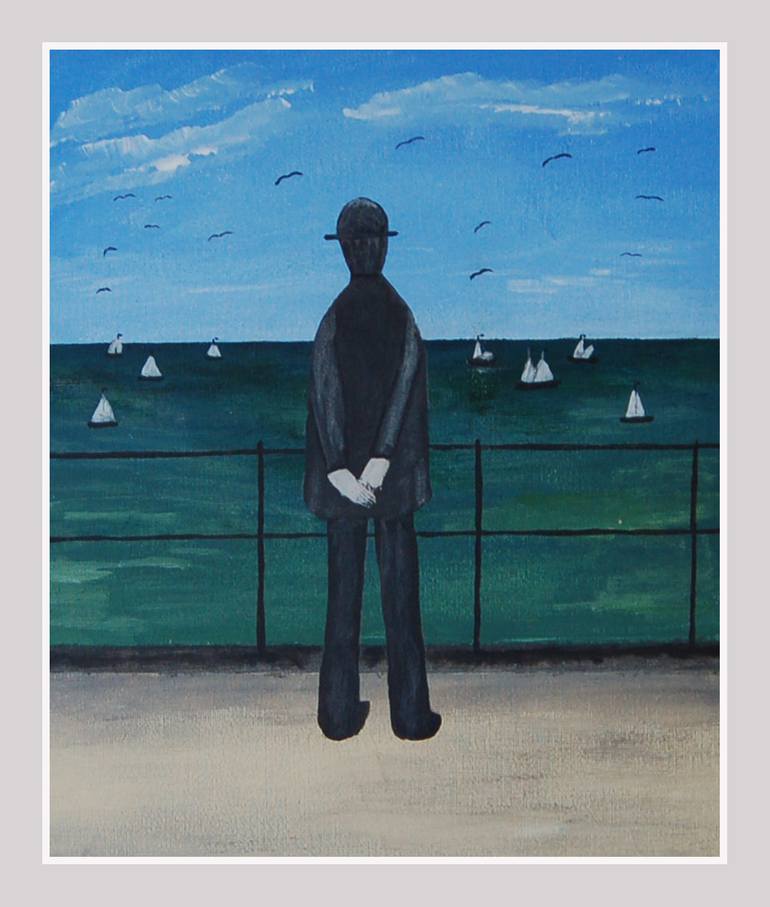 Original Expressionism Beach Painting by Kenneth Marsden