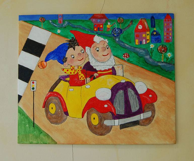 Original Cartoon Painting by kenneth Marsden