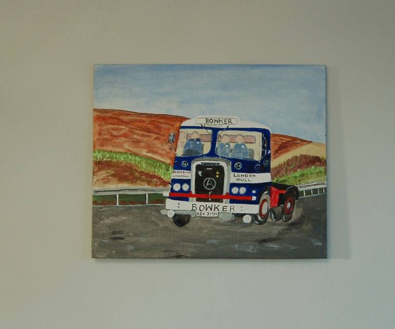 Original Documentary Automobile Painting by kenneth Marsden