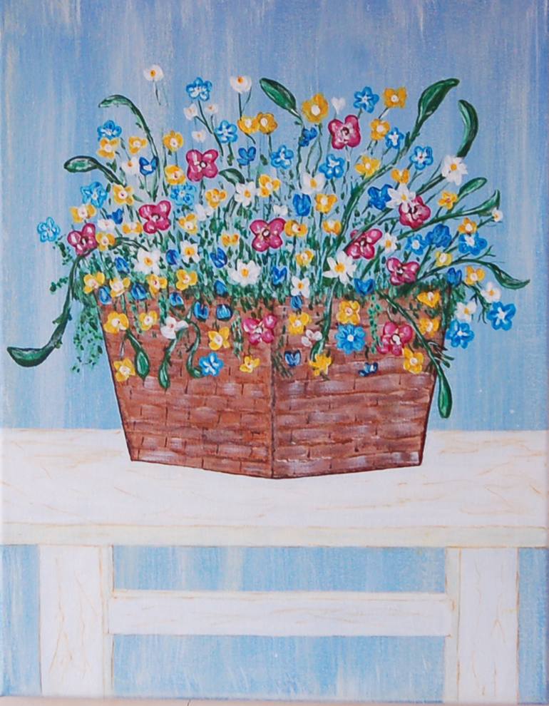 Original Art Deco Floral Paintings by Kenneth Marsden