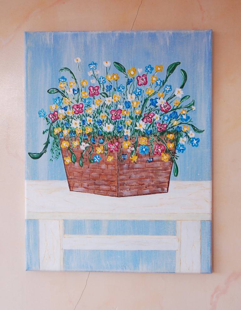 Original Floral Painting by kenneth Marsden