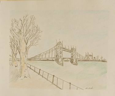 simple london bridge drawing