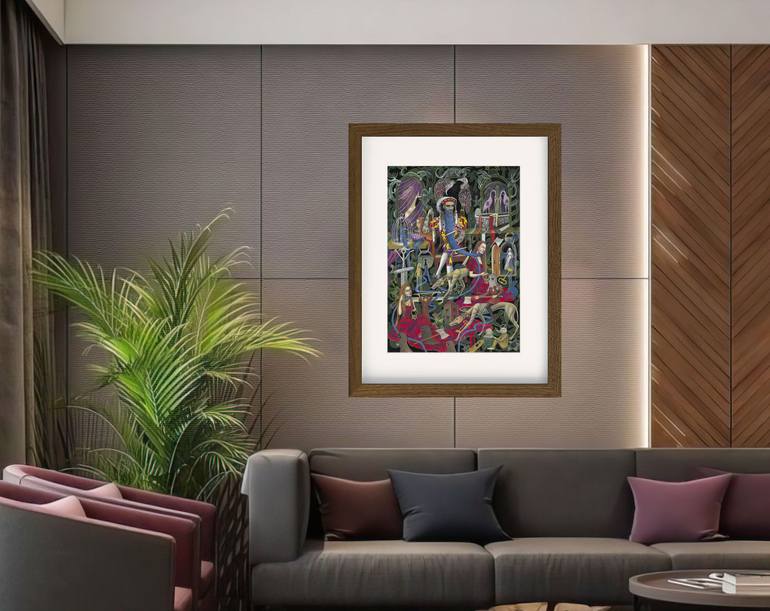 Original Surrealism Fantasy Painting by Olga Madiar