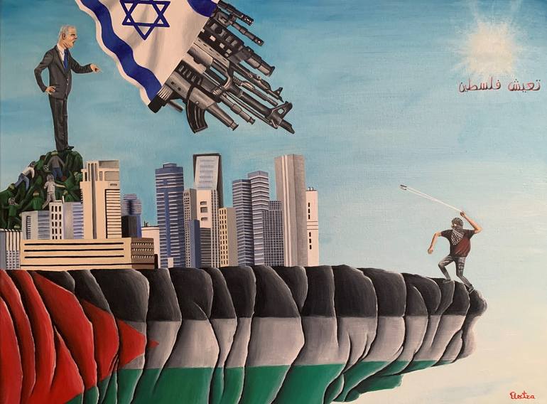 Free Palestine Painting by Electra Carter | Saatchi Art