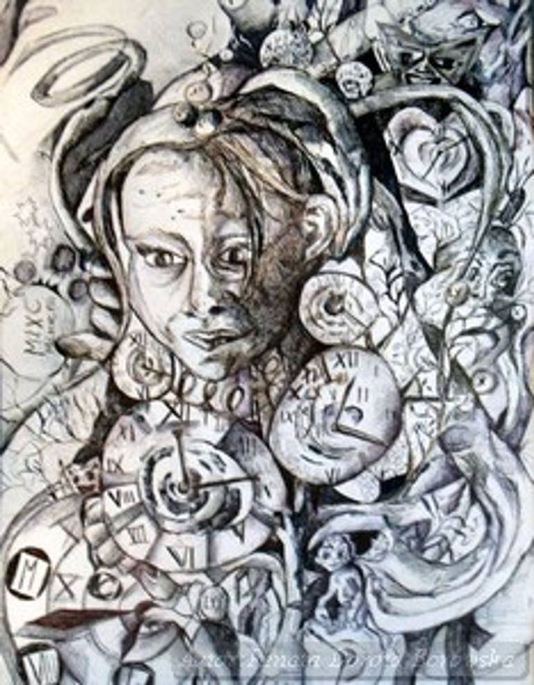 In The Arms Of The Time Drawing By Renata B | Saatchi Art