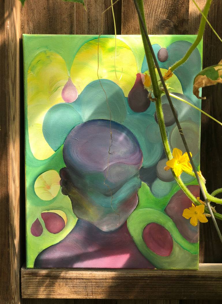 Original Abstract Expressionism Fantasy Painting by Anna Morell