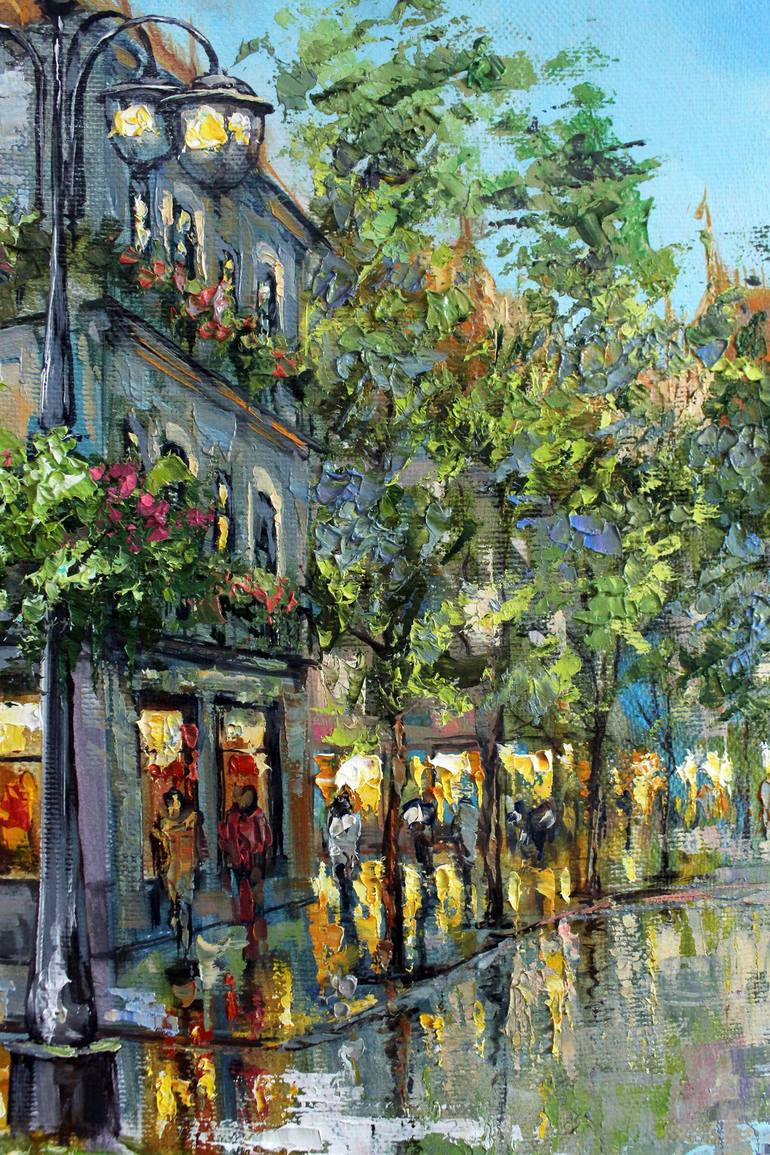 Original post impressionism Cities Painting by Marina Kozlovska