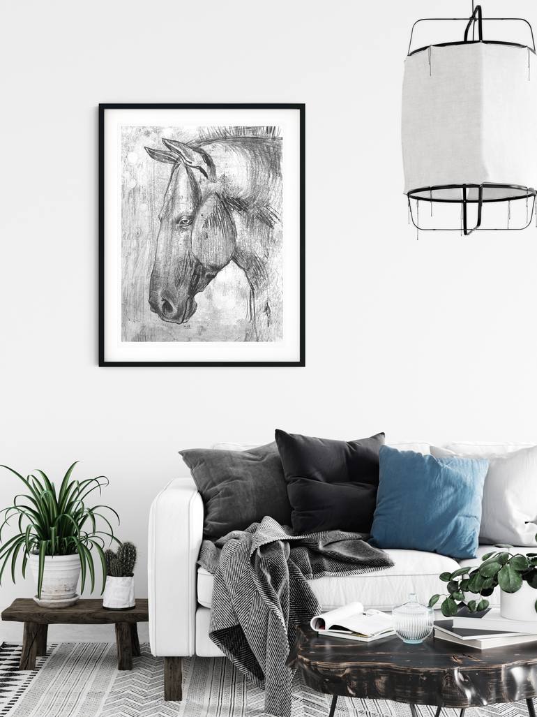 Original Conceptual Horse Drawing by Lampavbokue Severe
