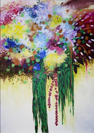 Original Expressionism Floral Paintings by NAT DIF