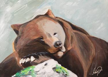Original Figurative Animal Paintings by NAT DIF