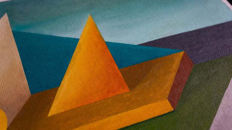 Original Abstract Landscape Painting by Rogelio Crisóstomo
