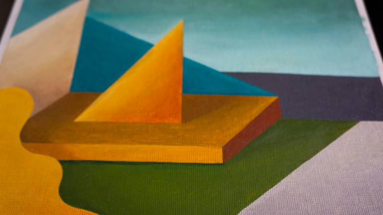 Original Abstract Landscape Painting by Rogelio Crisóstomo