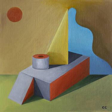 Original Cubism Geometric Paintings by Rogelio Crisóstomo