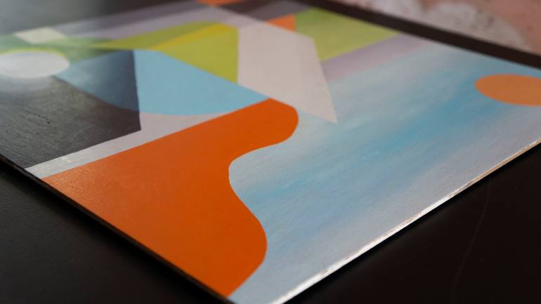 Original Abstract Expressionism Landscape Painting by Rogelio Crisóstomo