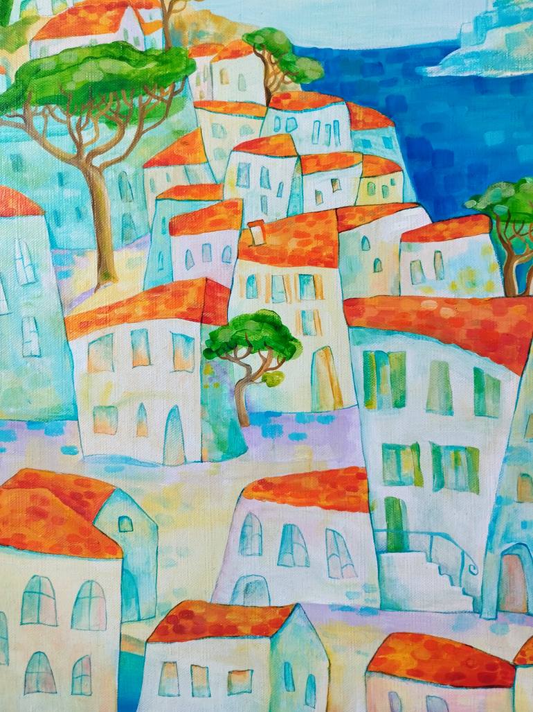 Original Art Nouveau Architecture Painting by Marina Demaris