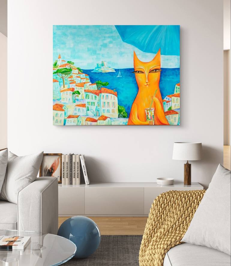 Original Art Nouveau Architecture Painting by Marina Demaris