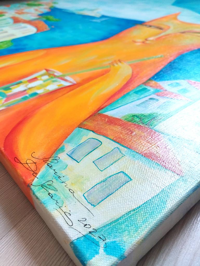 Original Art Nouveau Architecture Painting by Marina Demaris