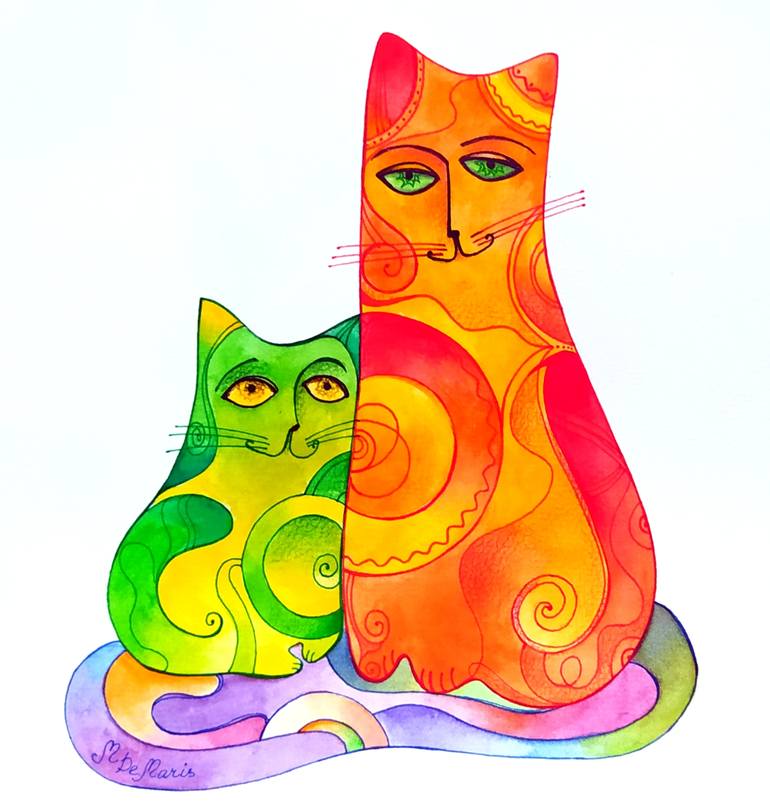 Print of Cats Installation by Marina Demaris
