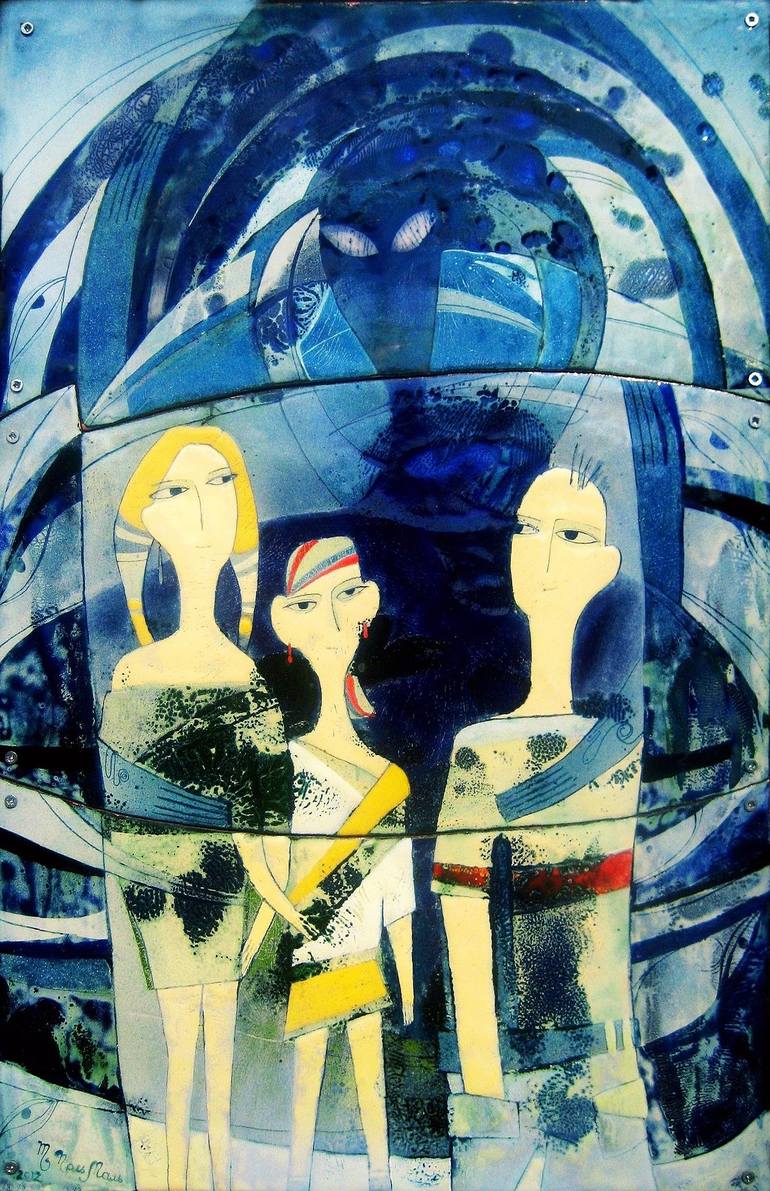 Print of Modern People Paintings by Marina Demaris
