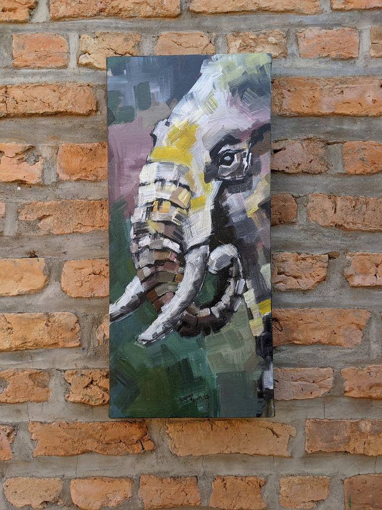 Original Contemporary Animal Painting by Bugingo Noah