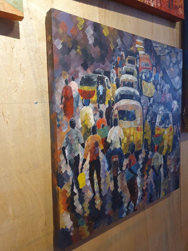 Original Fine Art People Painting by Bugingo Noah